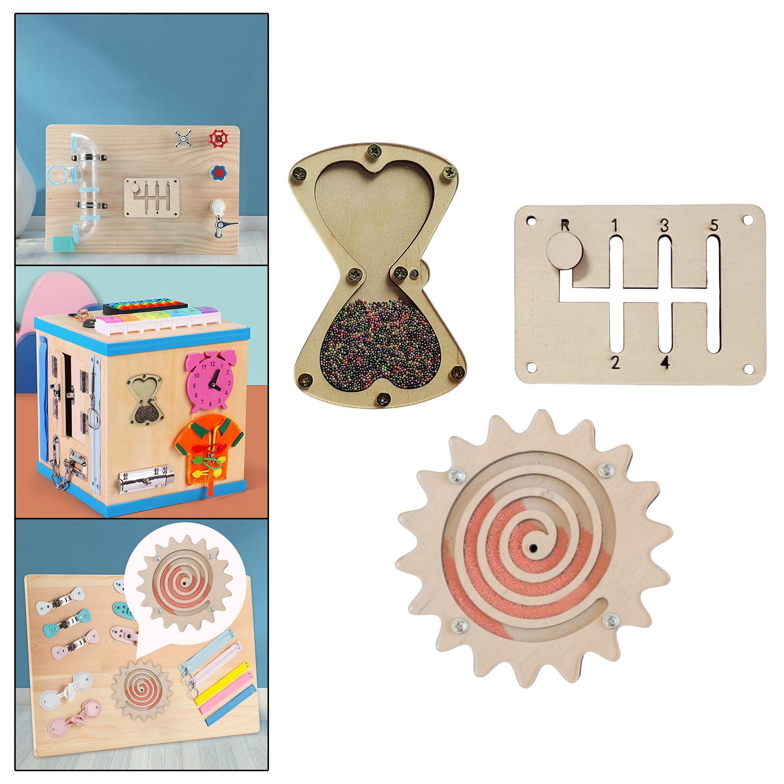 Montessori Wooden Busy Board Toddler - Acessório para Quadro de Atividades Montessori,