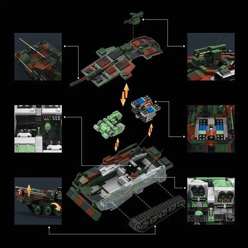 Modelo Militar do Tanque Sueco - Lego Compatible Military Tank avaliação e preço