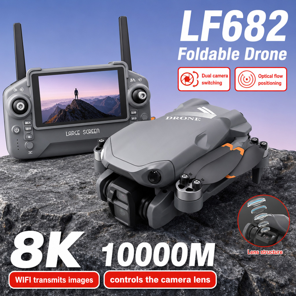 Drone Aéreo LF682 com Câmeras  - Fpv Brushless Rc Drone 4K avaliação e preço